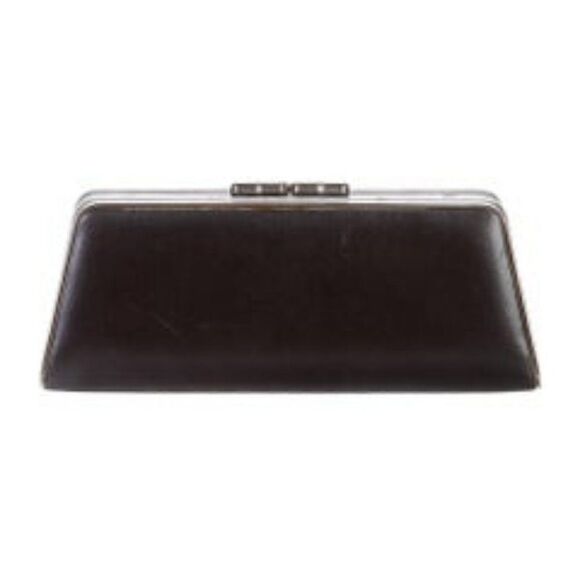Tiffany & Co. Leather Sabrina Frame Clutch - Black - Picture 1 of 15
